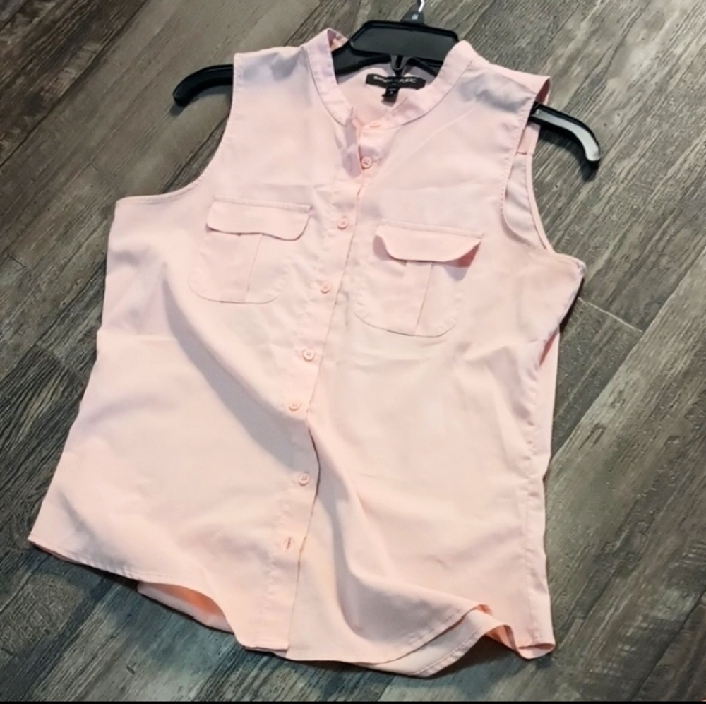 Banana Republic Pastel Pink Sleeveless Blouse